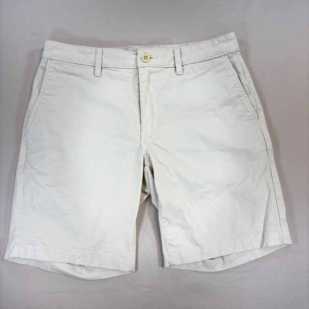 Flint and Tinder 365 Shorts Mens 31 7" Khaki Beige Chino Stretch Casual Travel